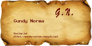 Gundy Norma névjegykártya